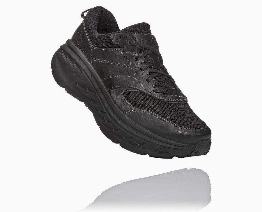 Hoka Australia One One Bondi L - Womens Running Shoes Black - KWJZF-5640